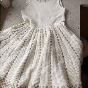 Girl’s Sweater Dress with Gold Accents